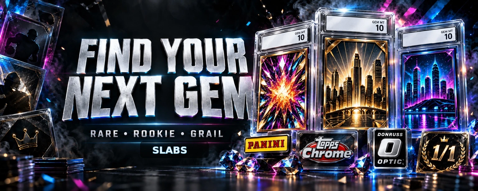 Find your next gem — rare, rookie, grail. Graded sports cards.